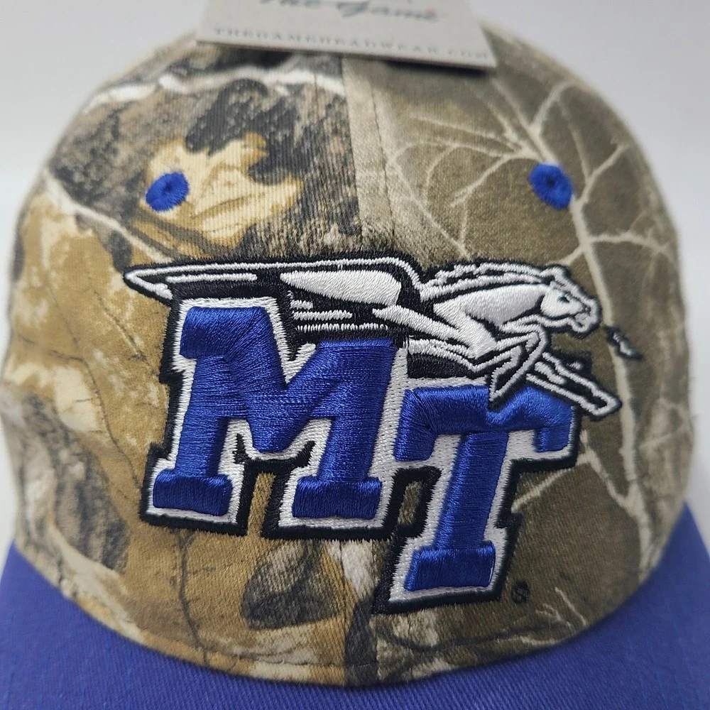 Middle Tennessee State‎ Blue Raiders Hat Strapback The Game Camo Blue NCAA MTSU - Picture 4 of 11